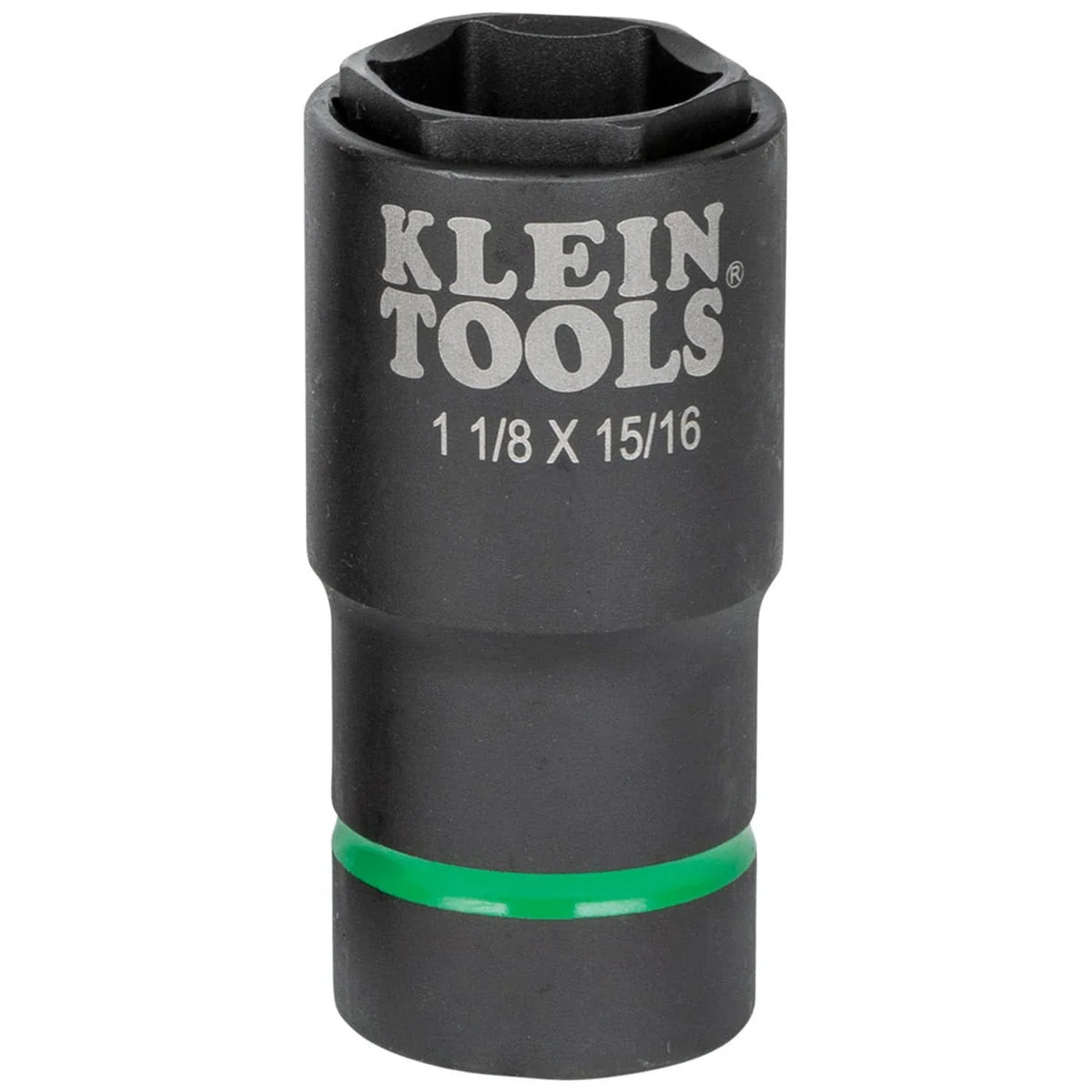 Klein 66066 2-in-1 6-Point Impact Socket, 1-1/8 in. x 15/16 in., 1/2 in. Drive