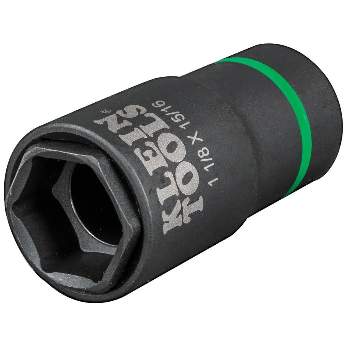 Klein 66066 2-in-1 6-Point Impact Socket, 1-1/8 in. x 15/16 in., 1/2 in. Drive - Image 4