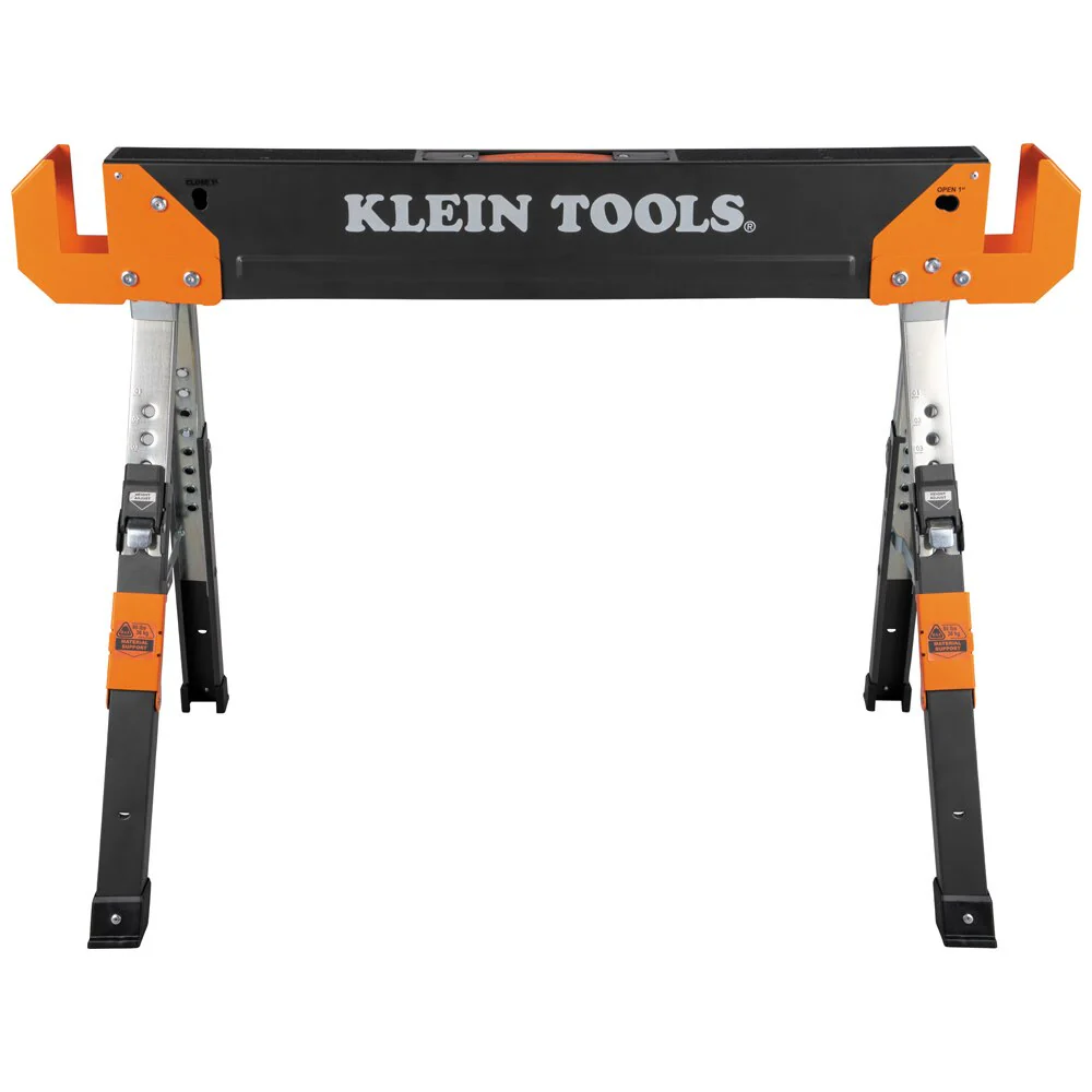 Klein 66188 Adjustable-Leg Folding Saw Horse and Jobsite Table, 1-Pack - Image 2