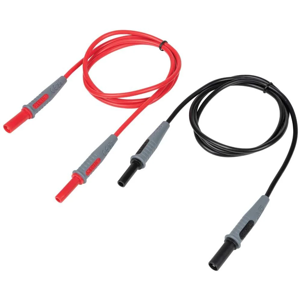 Klein 69359 Lead Adapters, Red and Black, 3'