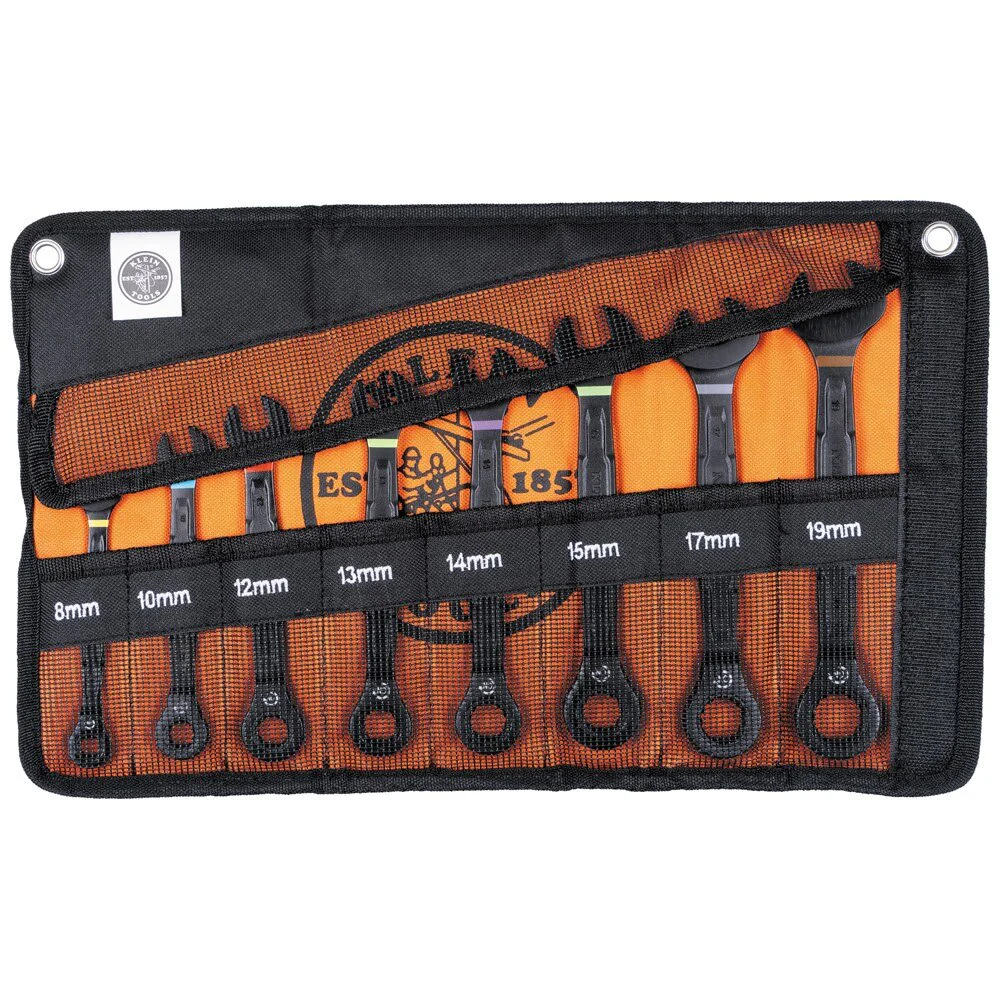 Klein 69408MG 90-Tooth Ratcheting Combo Wrench Set, Metric, 8-Piece - Image 2