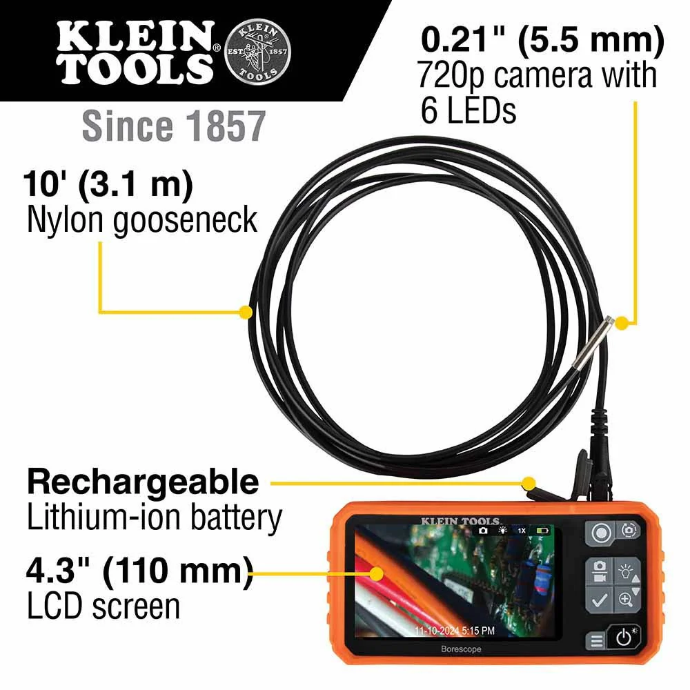 Klein 69462 Borescope Nylon Replacement Snake, 10' - Image 2