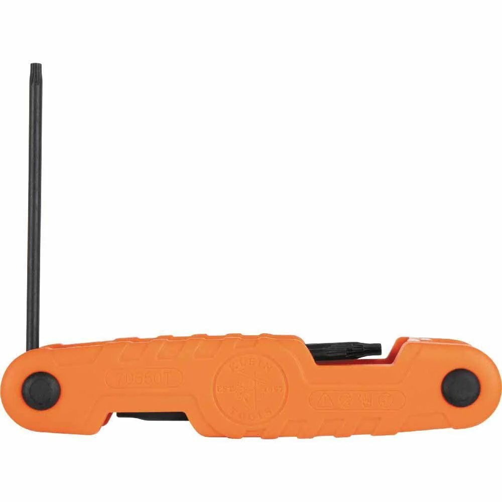 Klein 70550T Pro Folding Hex Key Set, 10-Key, TORX Sizes - Image 2