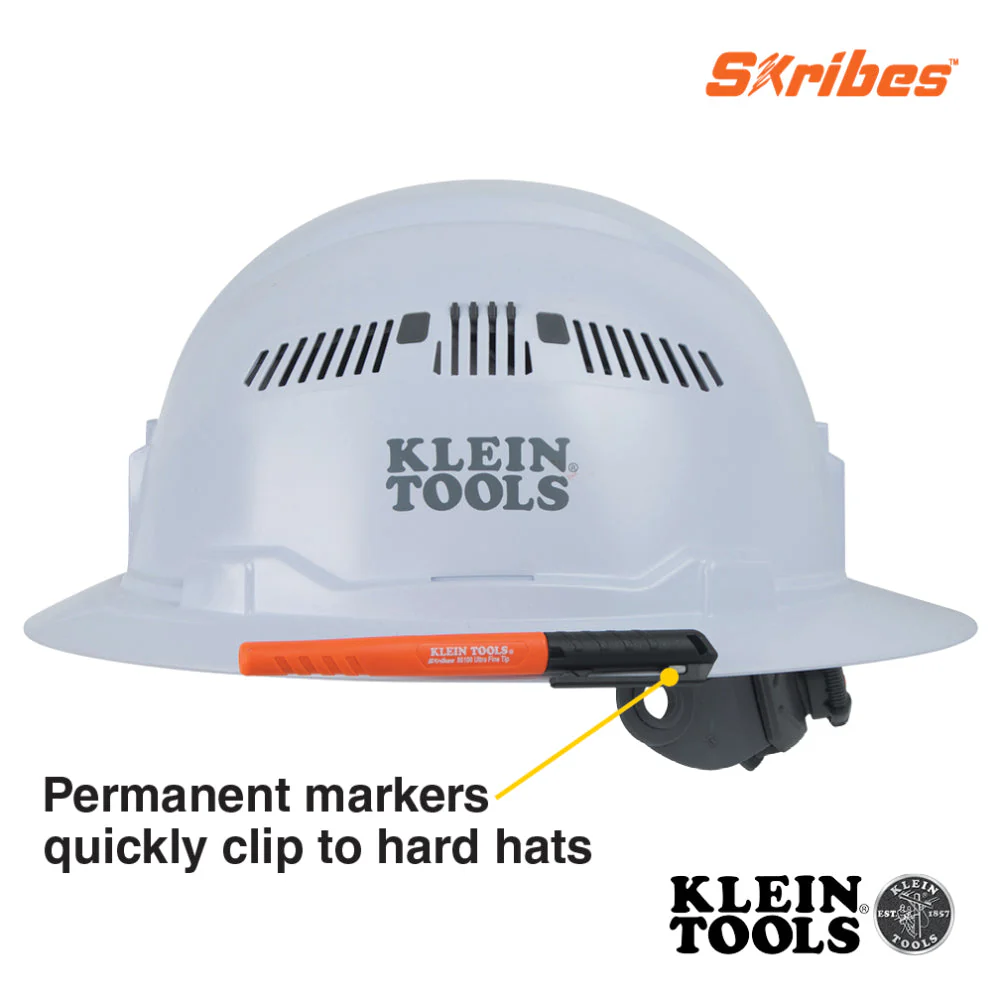 Klein 861002 Skribes Ultra Fine Tip Permanent Markers, Black, 2-Pack - Image 3