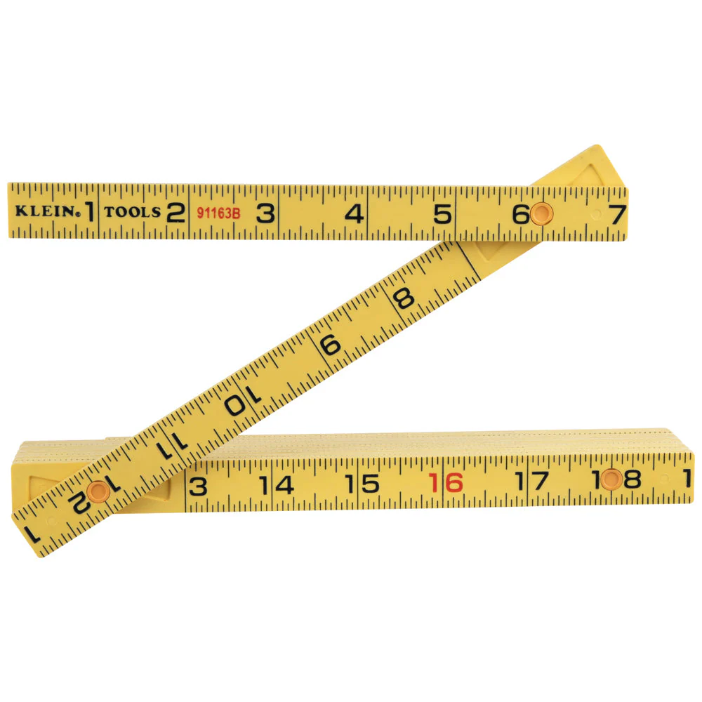 Klein 91163B Fiberglass Folding Rule, Outside Reading, Brick Scale - Image 4