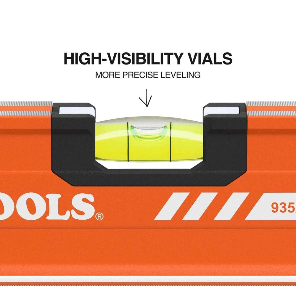 Klein 93548MAG Magnetic Box Beam Level, 3 Vial, 48-Inch - Image 3