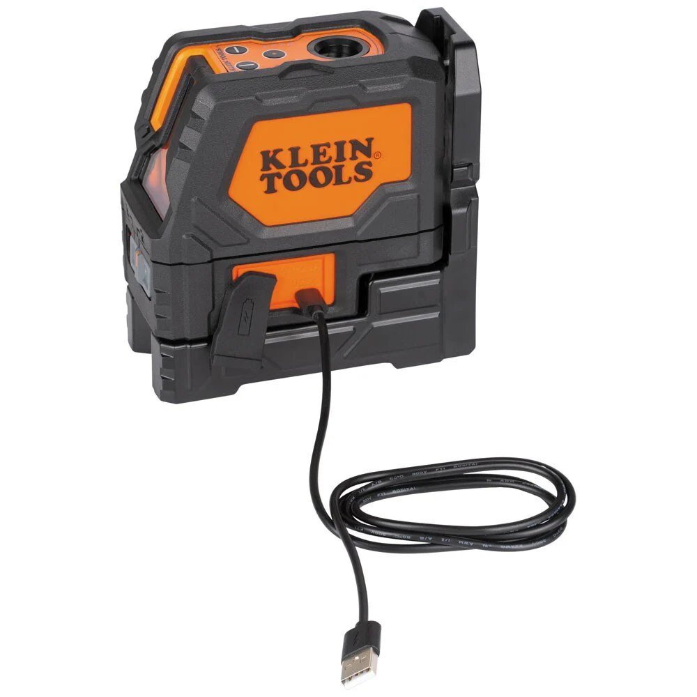 Klein 93LCLGR Rechargeable Self-Leveling Green Cross-Line Laser Level with Red Plumb - Image 5