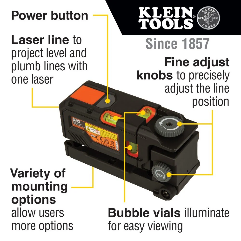 Klein 93PTL Red Pocket Laser Level - Image 2