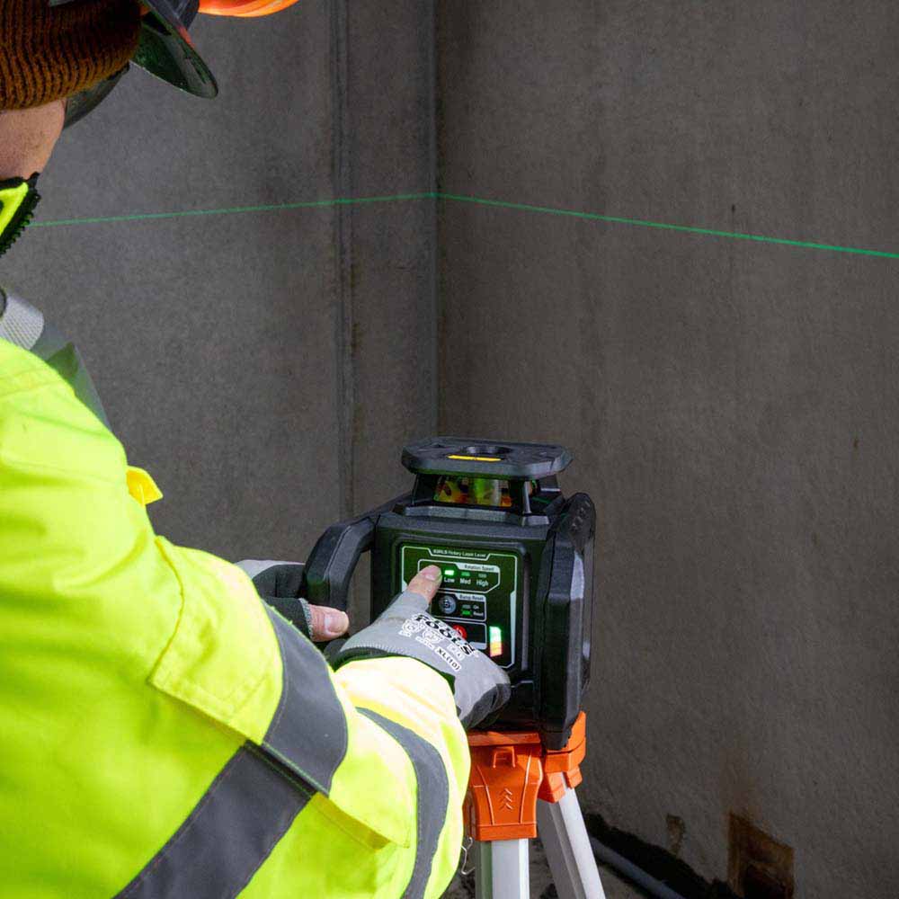 Klein 93RLS Green Rotary Laser Level, Self-Leveling with Plumb Spot and Tripod - Image 6