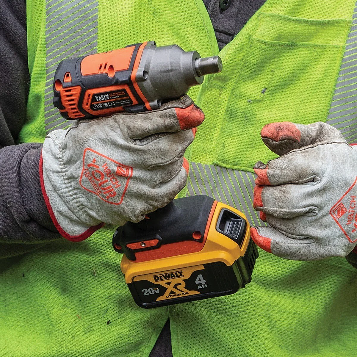 Klein BAT20CW Battery-Operated Compact Impact Wrench, 1/2-Inch Detent Pin, Tool Only - Image 9