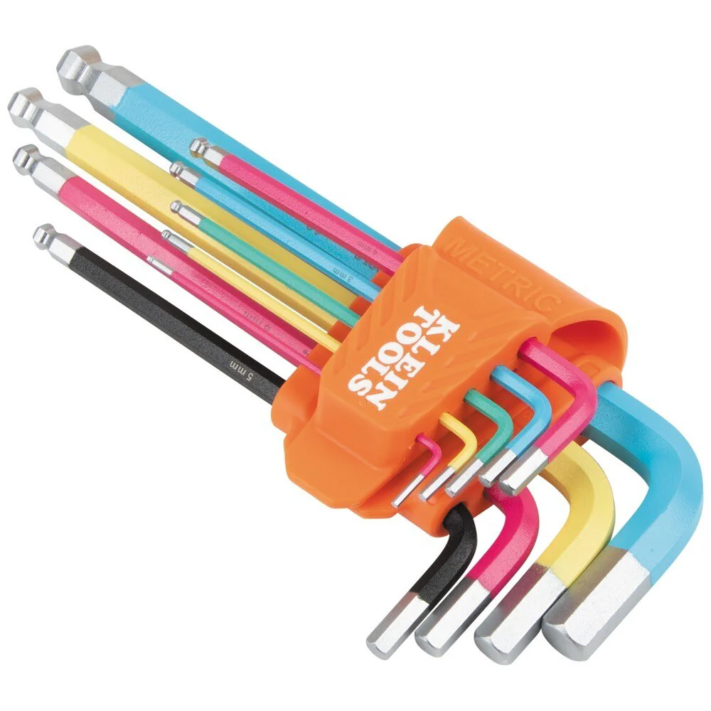 Klein CBLS9M Powder Coated Long Ball-End Hex Key Set, Metric, 9-Piece - Image 3