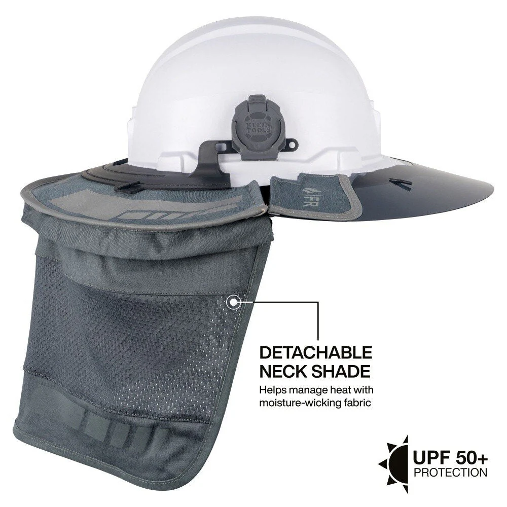 Klein FR03011 Flame-Resistant Sombrero Hybrid Brim for Full Brim Hard Hats with Removable Neck Shade - Image 2