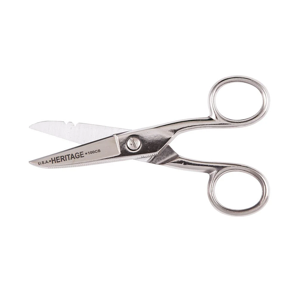 Klein G100CS Electrician Scissor, Stripping Notches, Serrated - Image 2