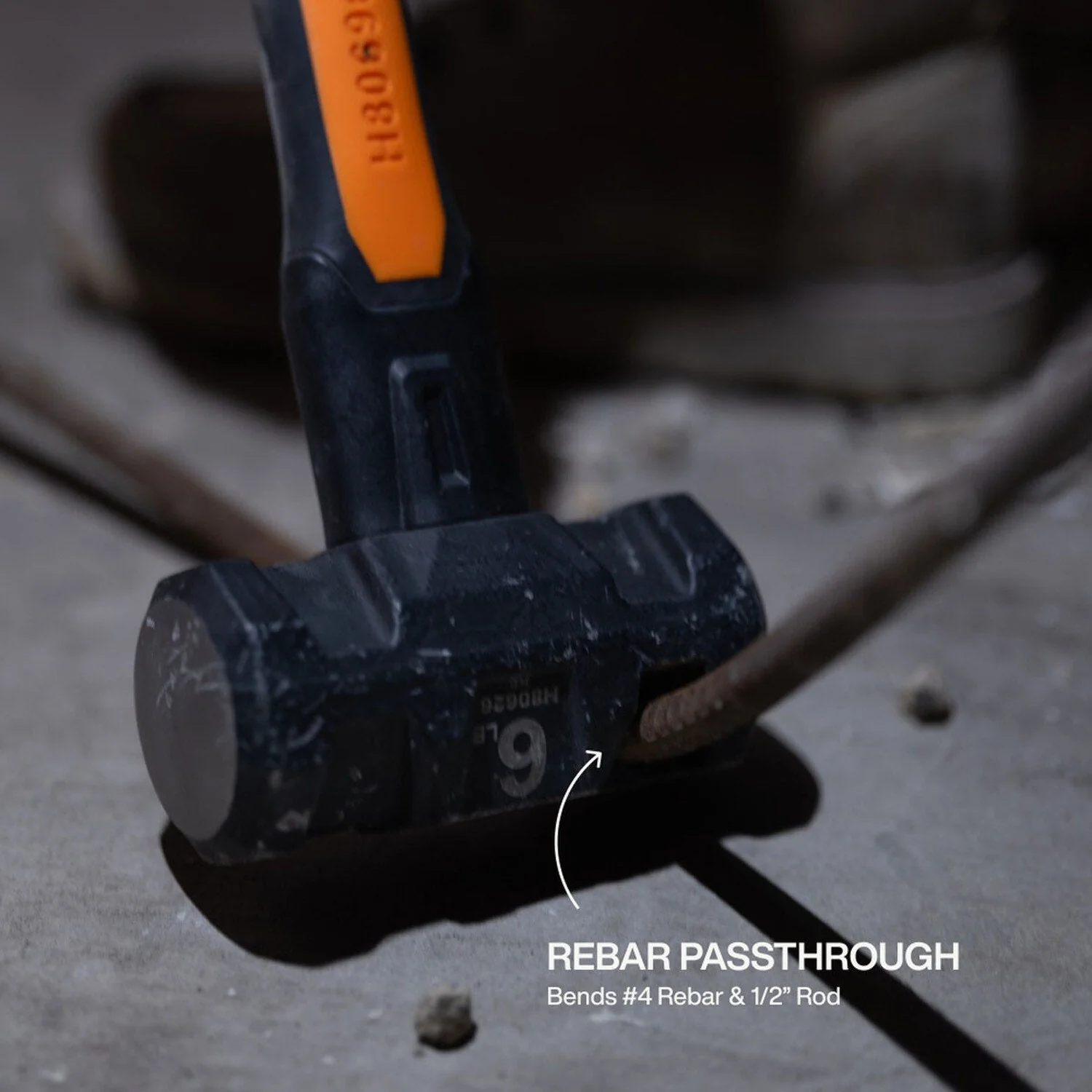 Klein H80626 Fiberglass Handle Sledge Hammer with Overstrike Protection and Rebar Passthrough (6 lb) - Image 5