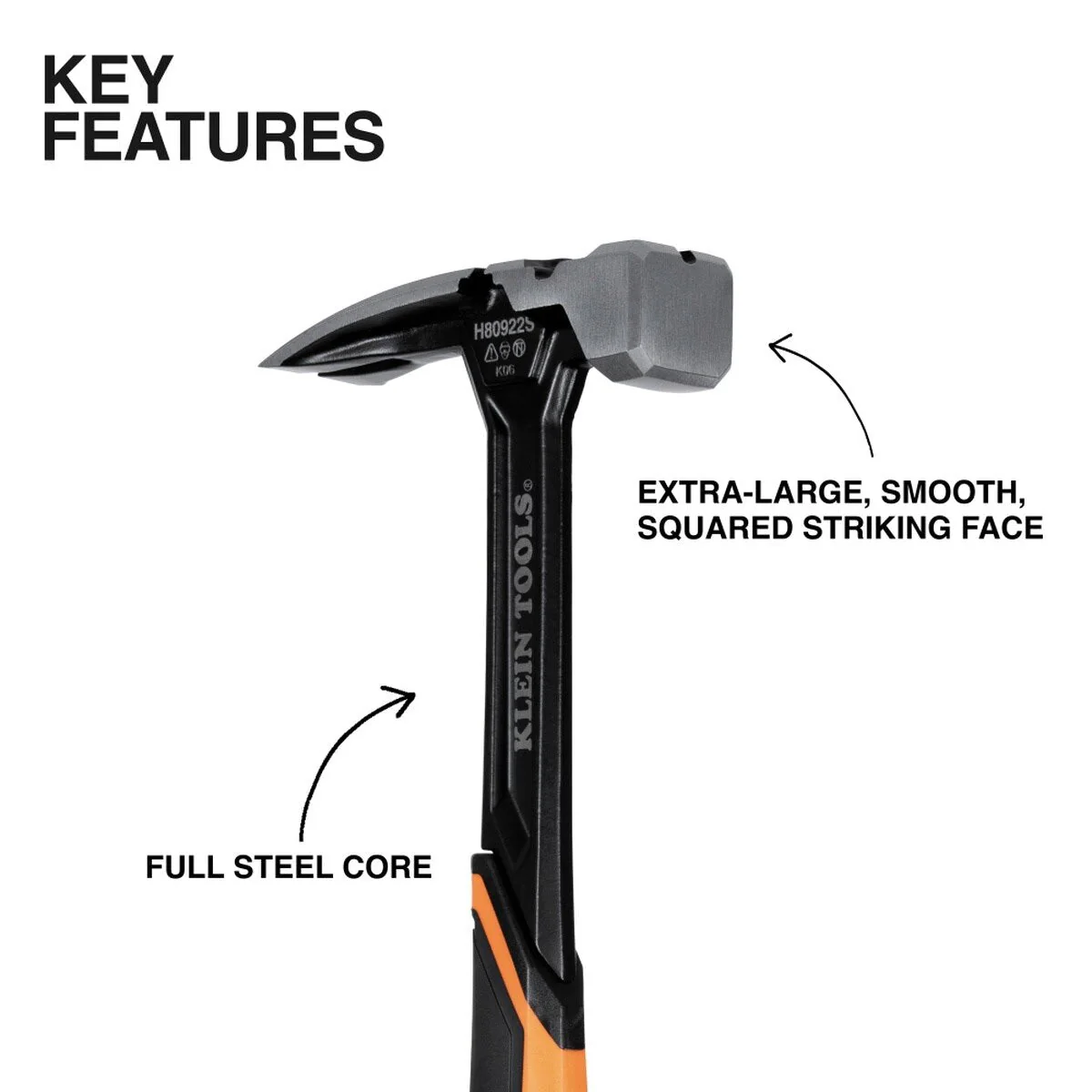 Klein H80922S Smooth Face Steel Hammer, 22-Ounce - Image 2