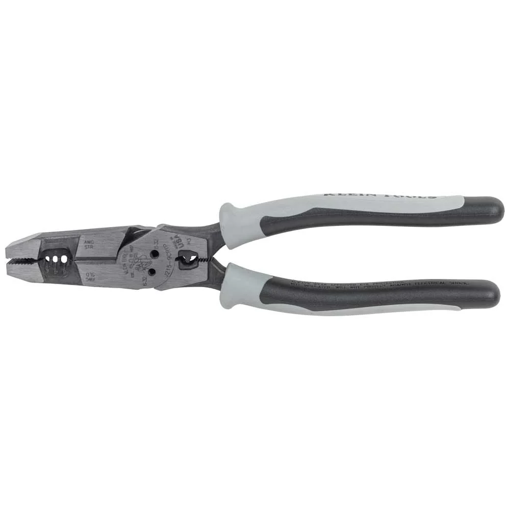 Klein J2159CRTP Hybrid Pliers with Crimper, Fish Tape Puller and Wire Stripper - Image 4