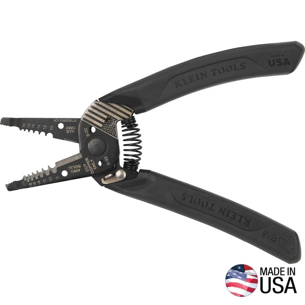 Klein K11095BLK Klein-Kurve Blackout Wire Stripper / Cutter, 8-20 AWG - Image 2