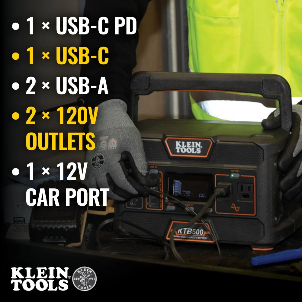 Klein KTB500 Portable Power Station, 500W - Image 9