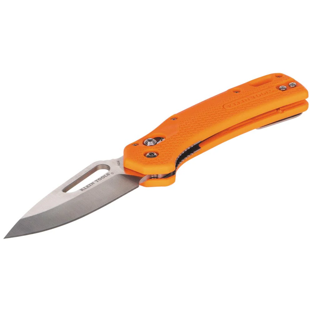 Klein OFK000ORT KTO Resurgence Fishing Knife, Drop Point Blade, Orange Handle - Image 2