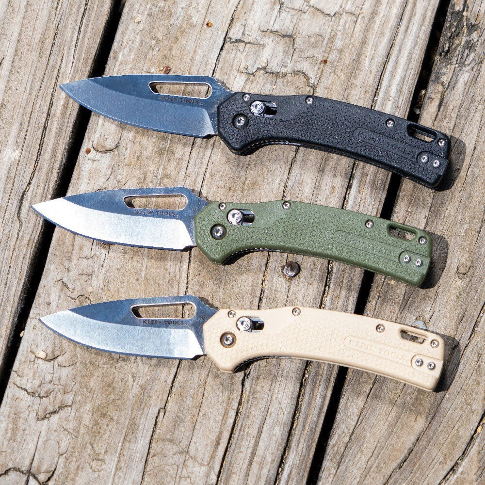 Klein OGK000GNT KTO Resurgence Knife, Drop Point Blade, Moss Green Handle - Image 6