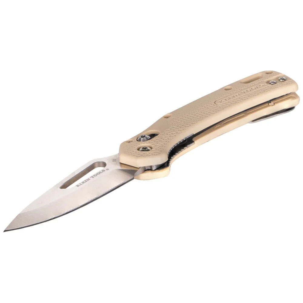 Klein OGK000TNT KTO Resurgence Knife, Drop Point Blade, Sand Handle - Image 2