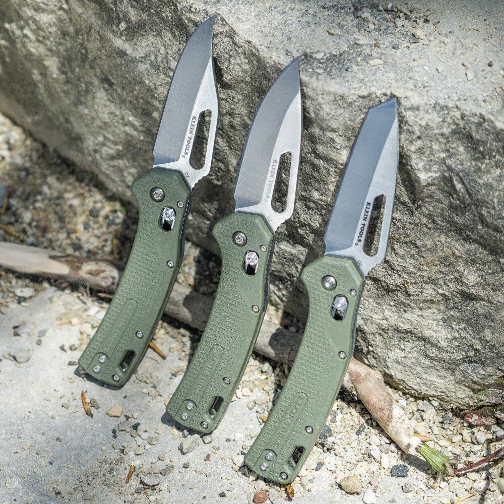 Klein OGK001GNT KTO Resurgence Knife, Tanto Blade, Moss Green Handle - Image 6