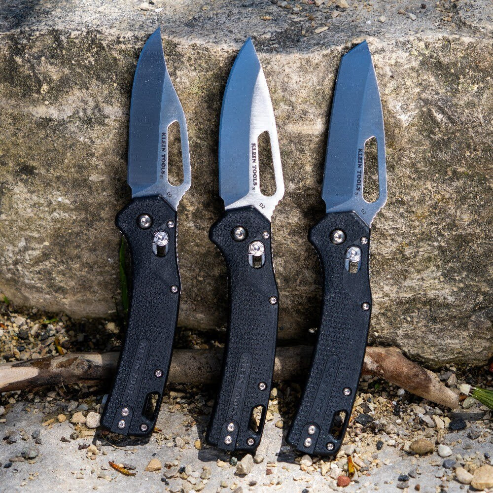Klein OGK002BKT KTO Resurgence Knife, Clip Point Blade, Black Handle - Image 6