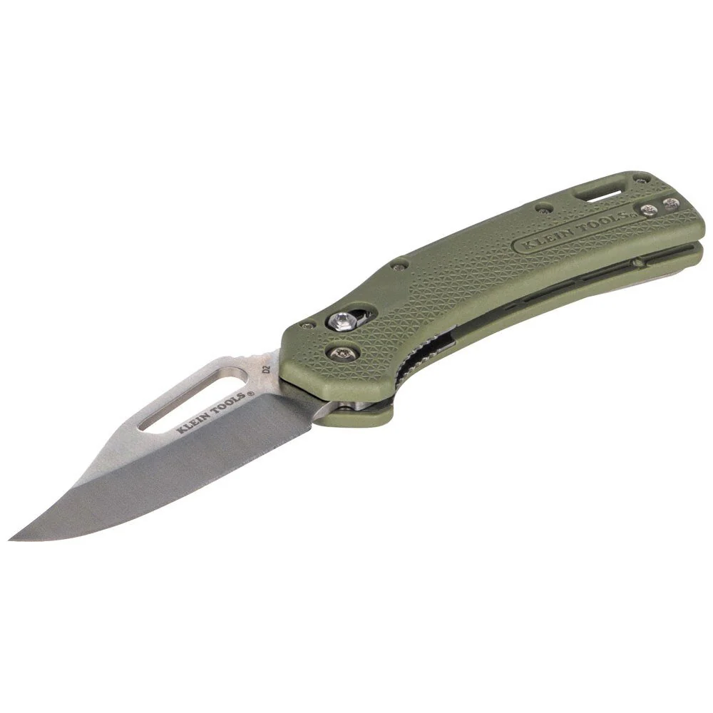 Klein OGK002GNT KTO Resurgence Knife, Clip Point Blade, Moss Green Handle - Image 2