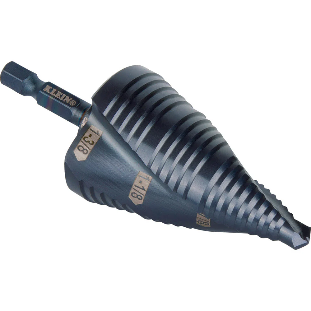 Klein QRSTSPRO Premium Electrician's Quick Release Step Bit Set, 3 Piece - Image 4