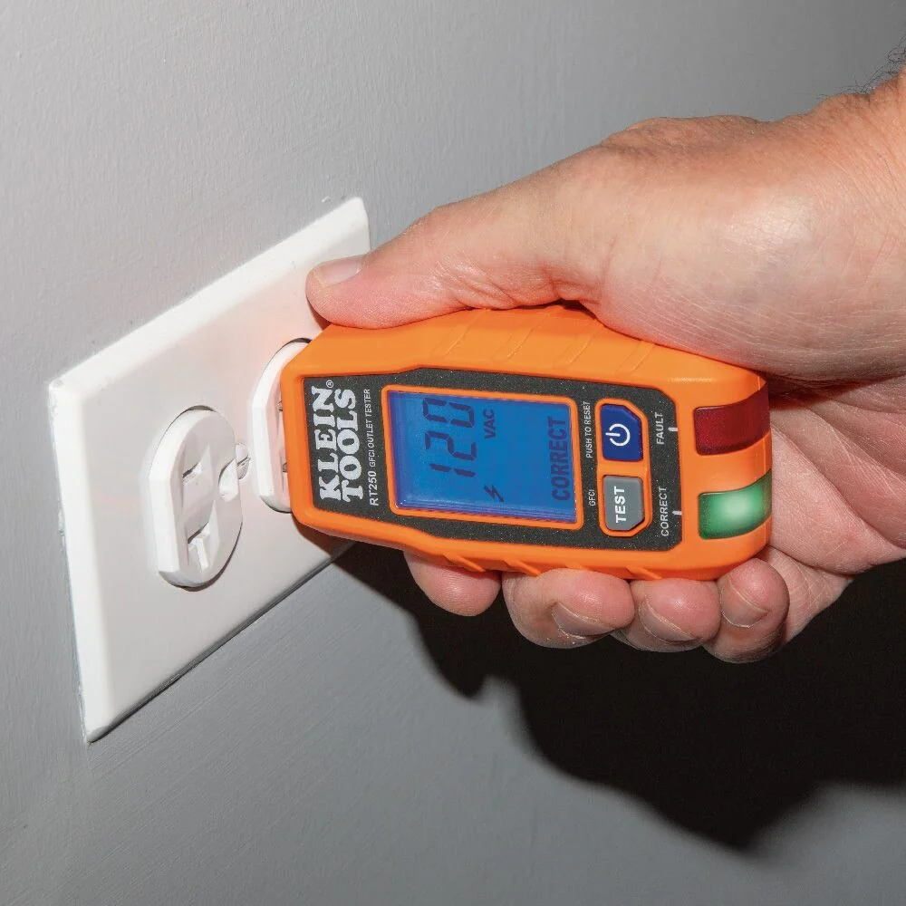 Klein RT250 GFCI Receptacle Tester with LCD - Image 8
