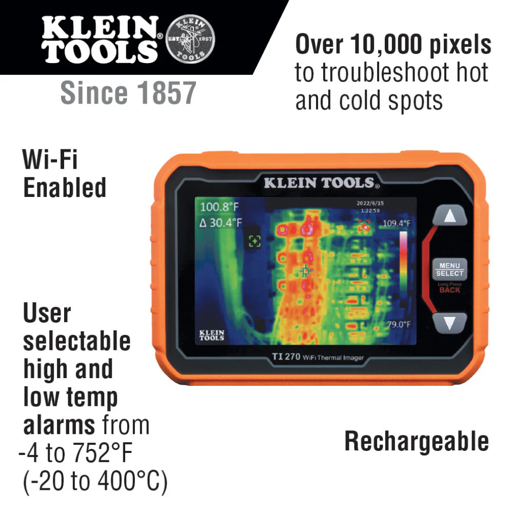 Klein TI270 Rechargeable Thermal Imager with Wi-Fi - Image 2