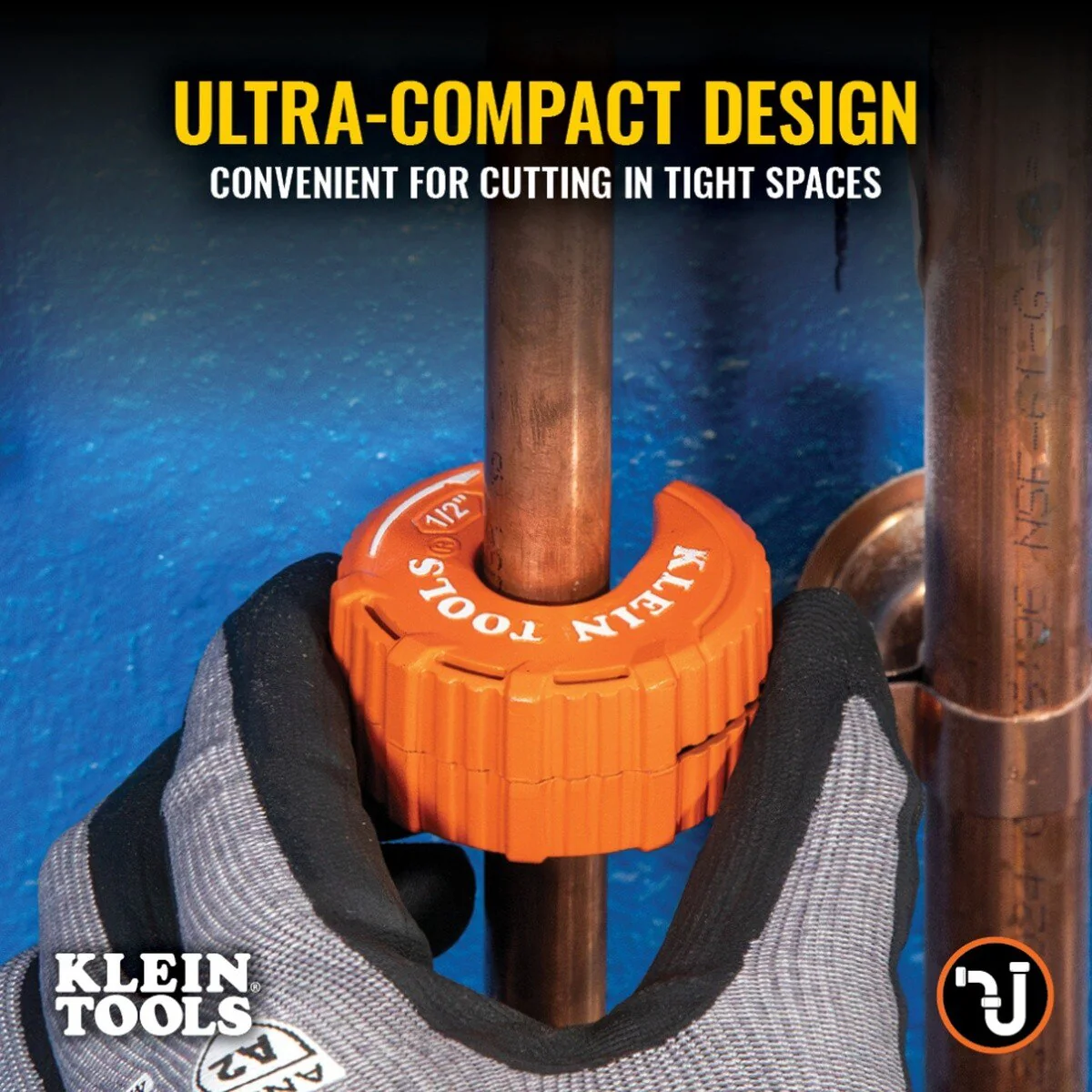 Klein Tools 50055 1/2-Inch C-Style Copper Tubing Cutter for Tight Spaces - Image 8