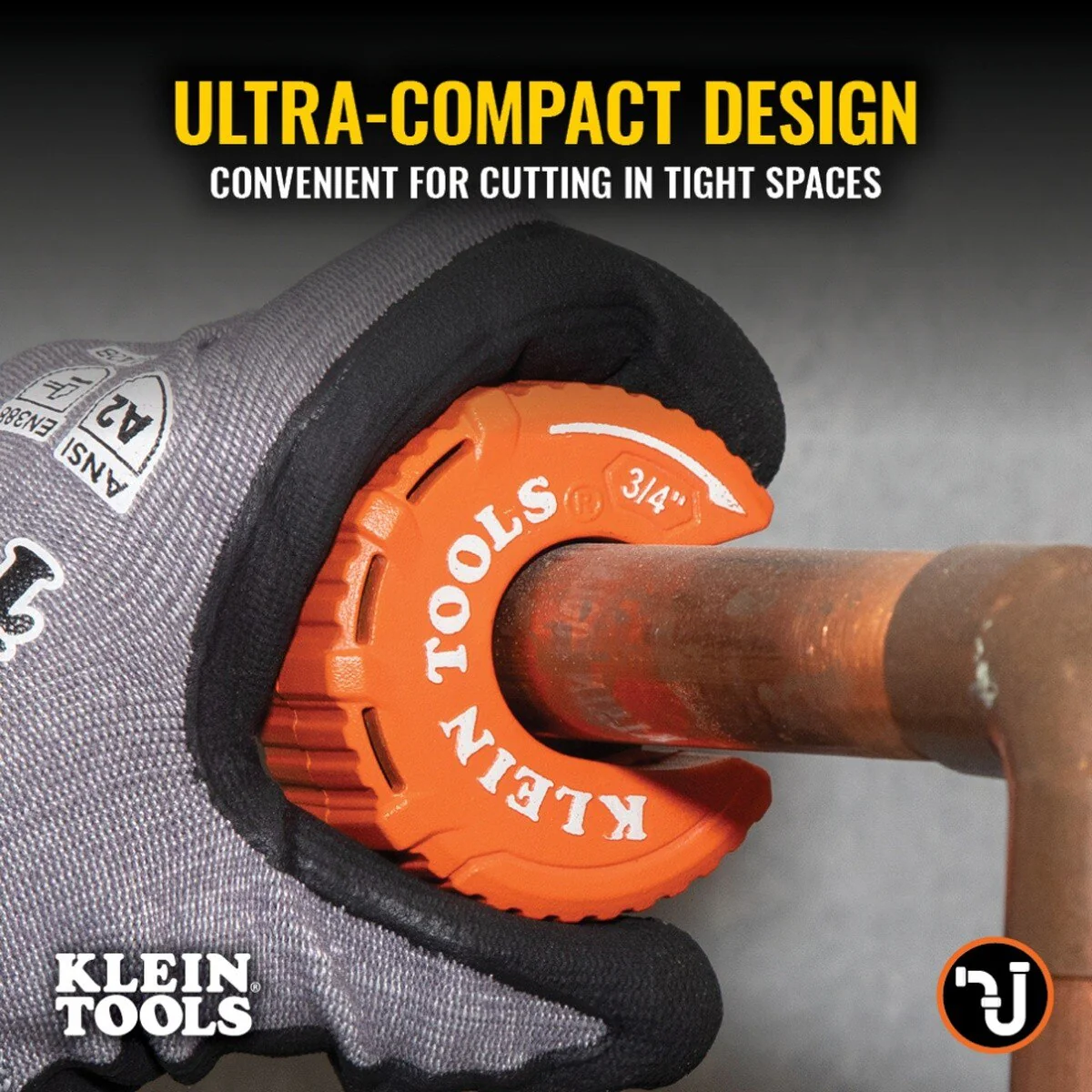 Klein Tools 50056 3/4-Inch C-Style Copper Tubing Cutter for Tight Spaces - Image 8
