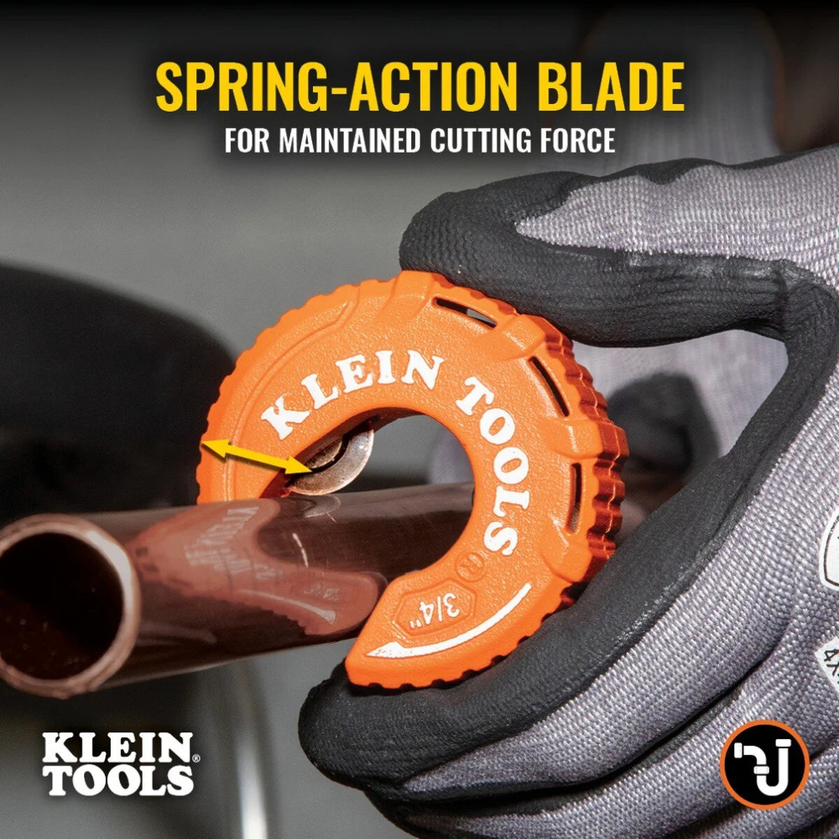 Klein Tools 50056 3/4-Inch C-Style Copper Tubing Cutter for Tight Spaces - Image 9