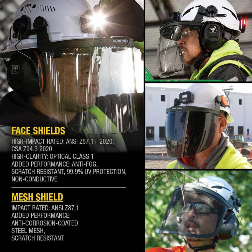 Klein Tools 60530 Replacement Face Shield Lens, Full Brim Hard Hat, Clear - Image 4