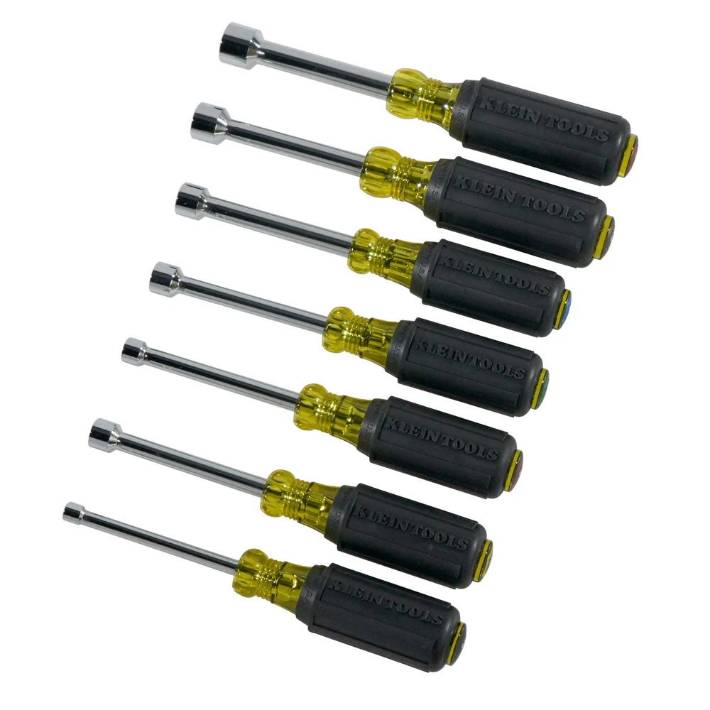 Klein Tools 631 Nut Driver Set 3" Shafts, Cushion Grip, 7-Piece - Image 2