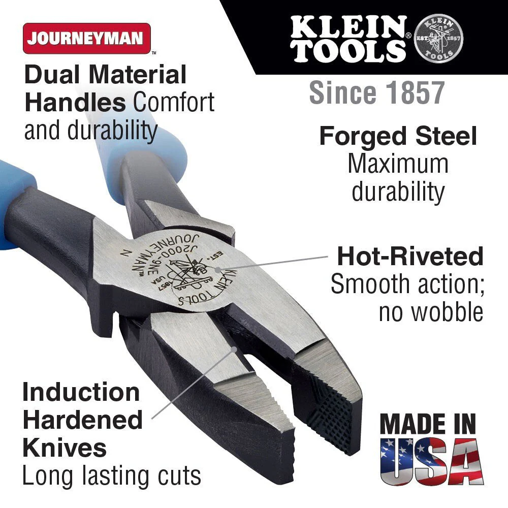 Klein Tools J2138NE Journeyman Side-Cutters, 8" - Image 2