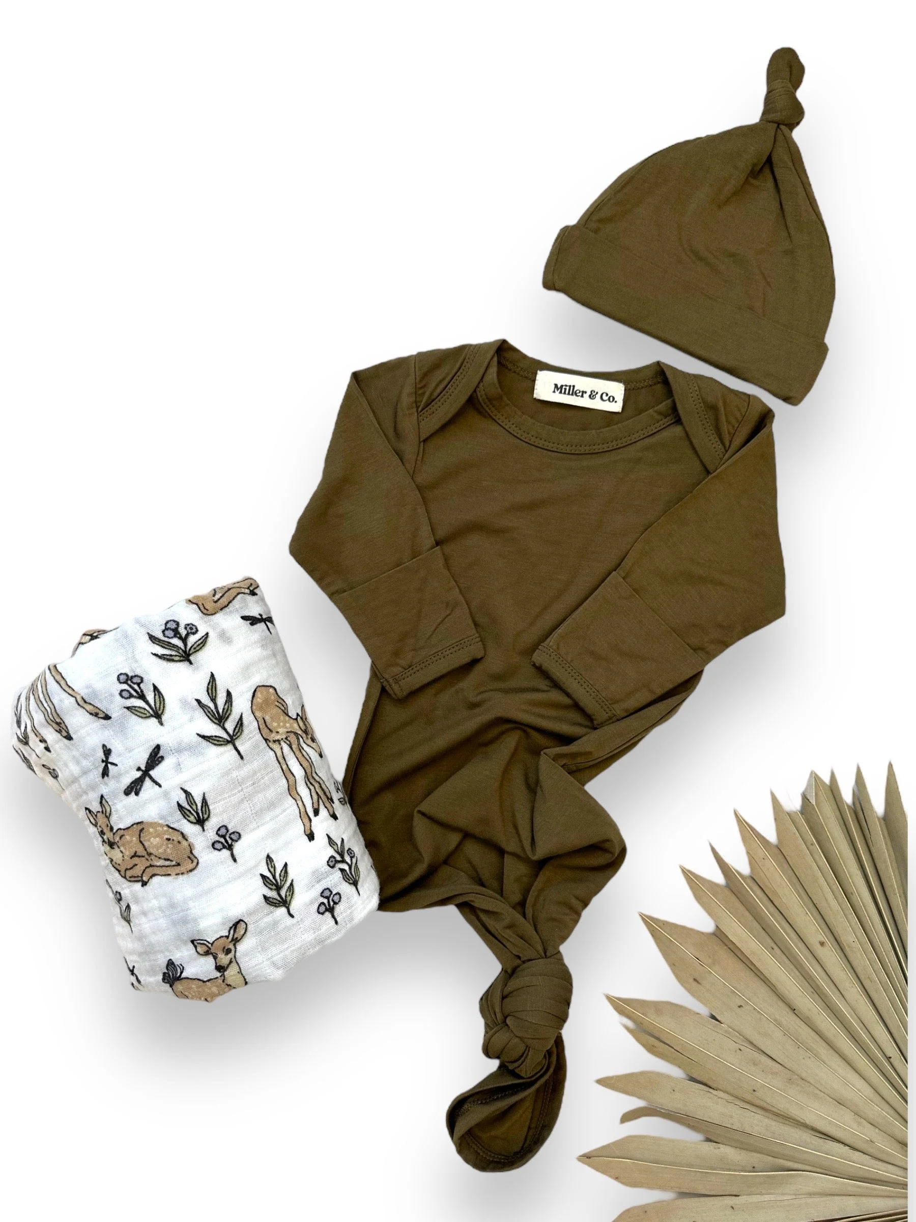 Knotted Gowns, Olive - Image 2
