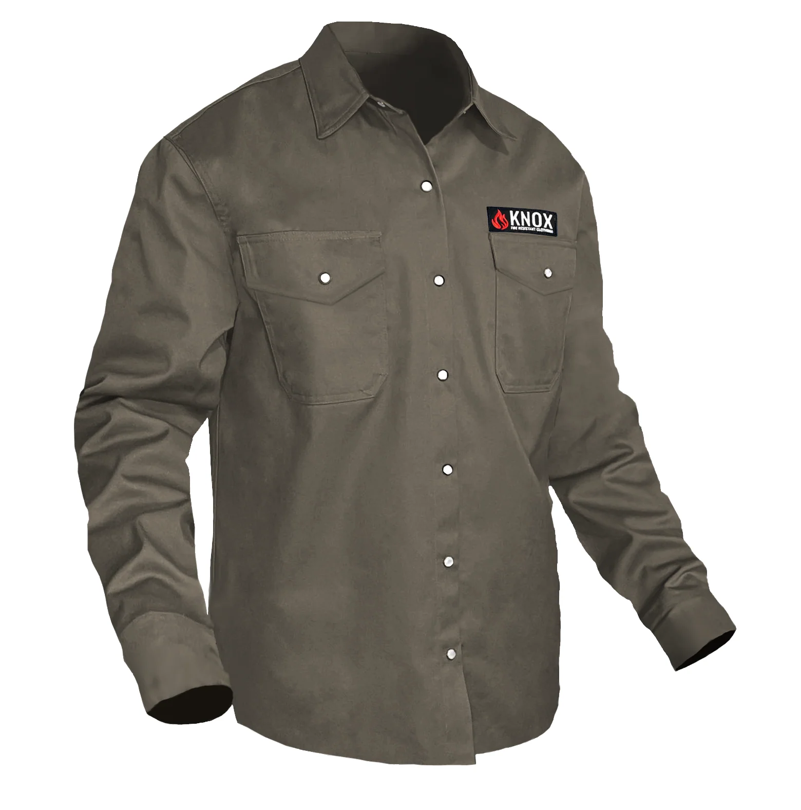 Knox FR Shirt Ash Gray With Pearl Snap Buttons - Image 2