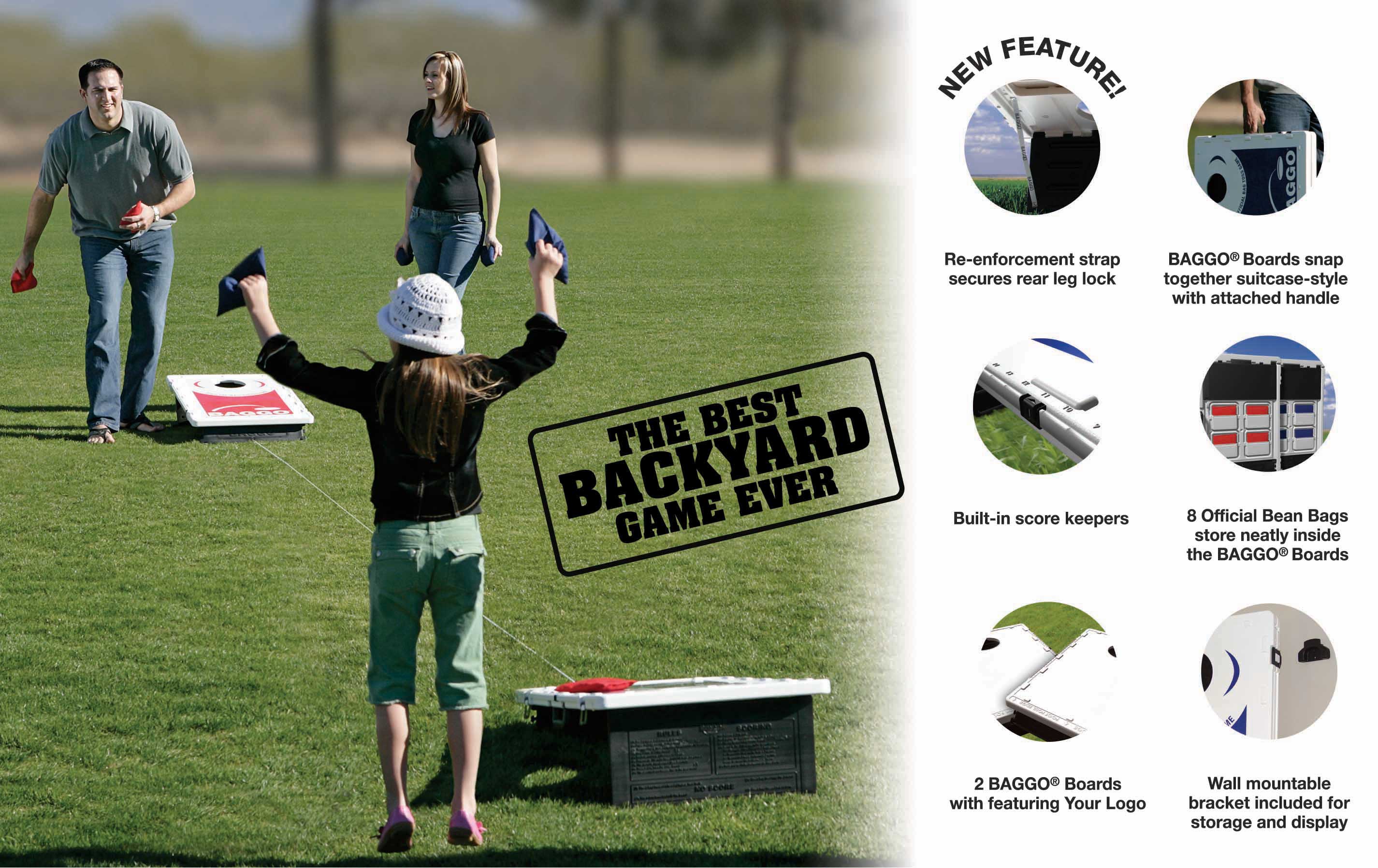 Line Roots Looks Good From Here Portable 2x3 Cornhole Bean Bag Toss Baggo Game - Image 4