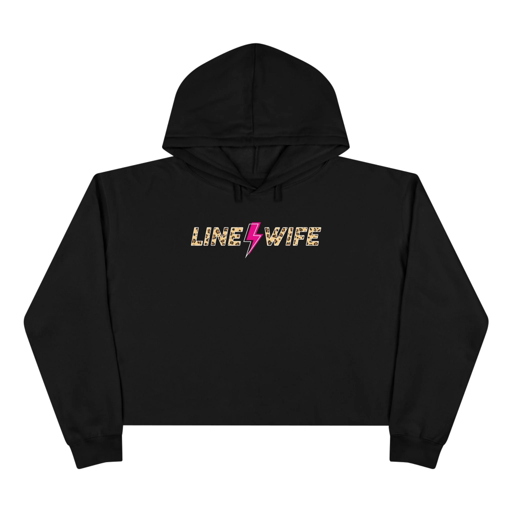 Line Wife Cheetah Crop Hoodie