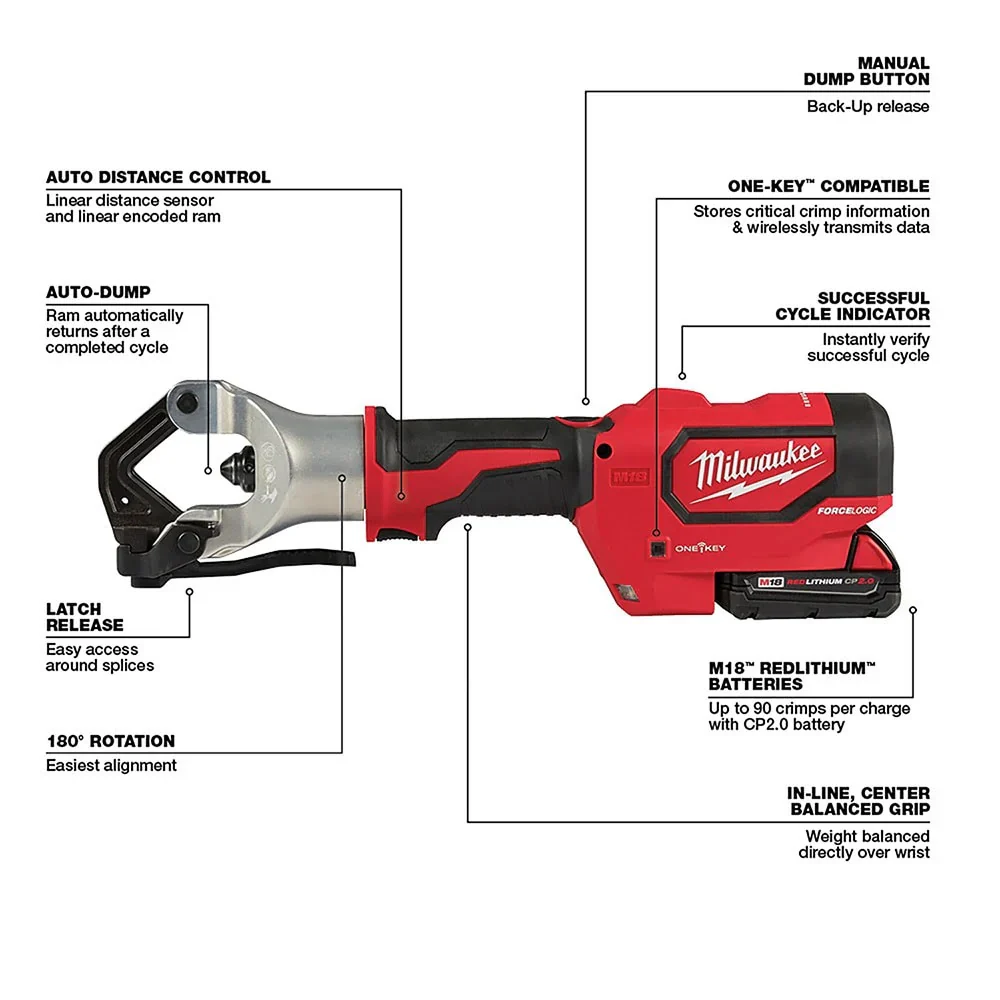 M18 FORCE LOGIC™ 750 MCM Dieless Crimper - Image 7