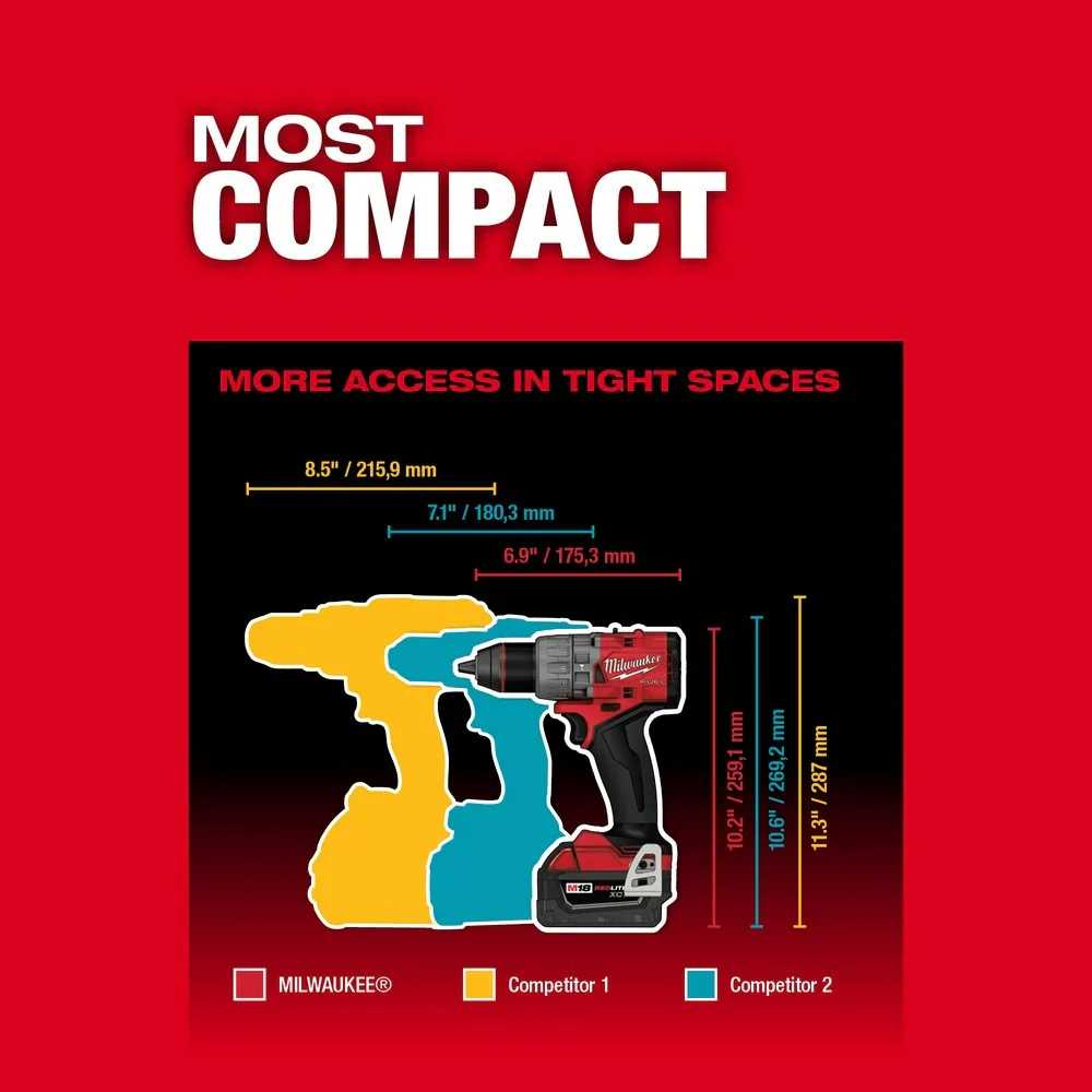 M18 FUEL 1/2" Hammer Drill/Driver - Cordless Power Tool - Image 10
