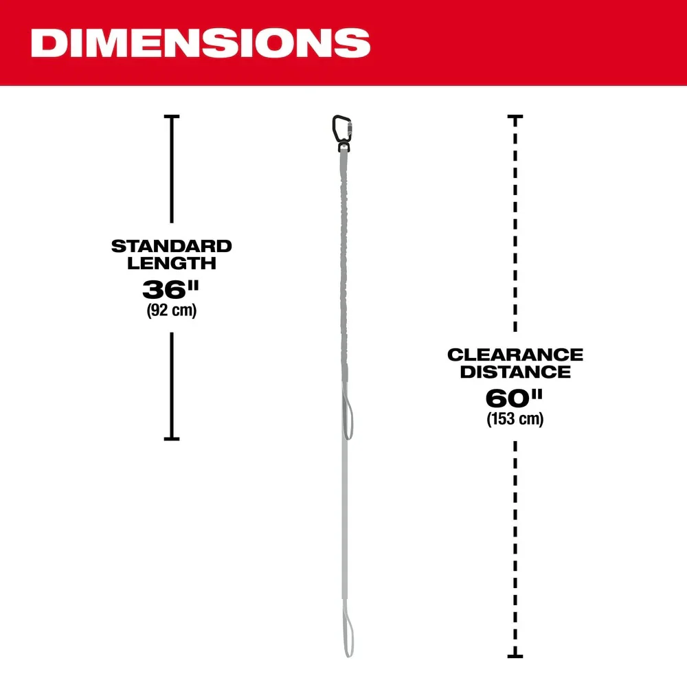 Shock Absorbing and Locking Tool Lanyard- 40" - Image 3