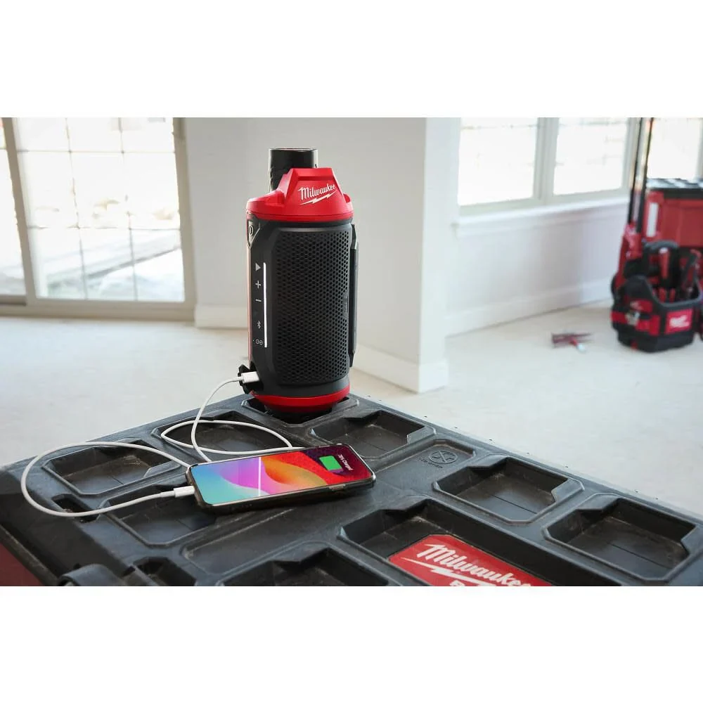 Milwaukee M12 Bluetooth Jobsite Speaker with PACKOUT Compatibility - Image 10