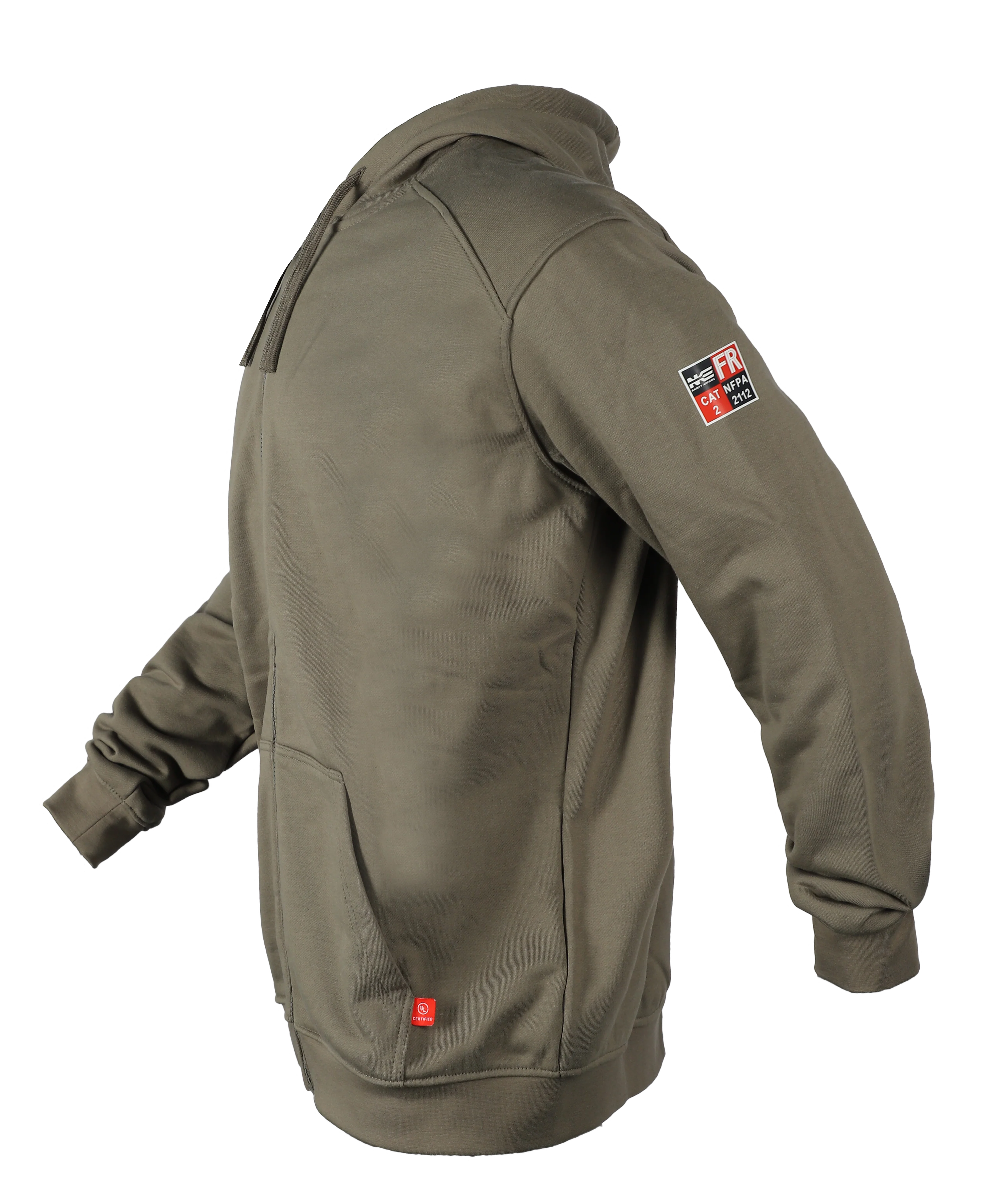NKE FR FULL ZIPPER HOODIE - OD GREEN - Image 3