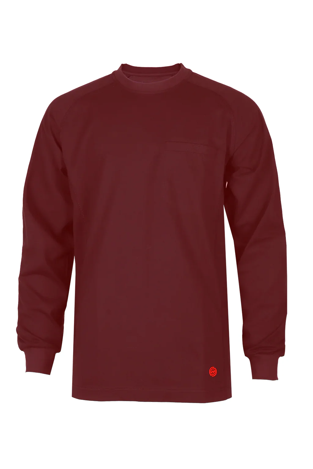 NKE FR LIGHTWEIGHT CREWNECK TEE - BURGUNDY - Image 2