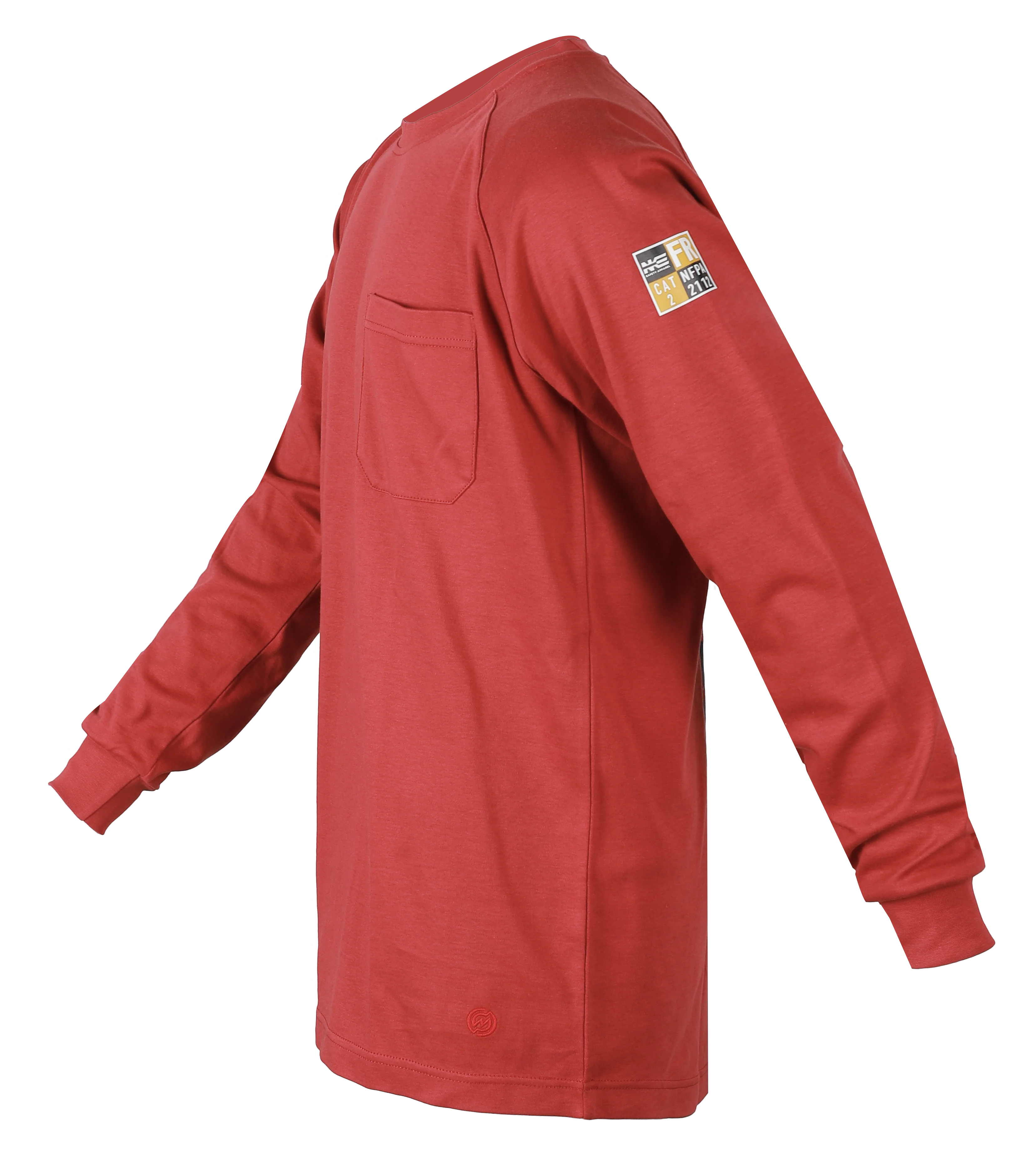 NKE FR LONG SLEEVE T-SHIRT - BURGUNDY - Image 3
