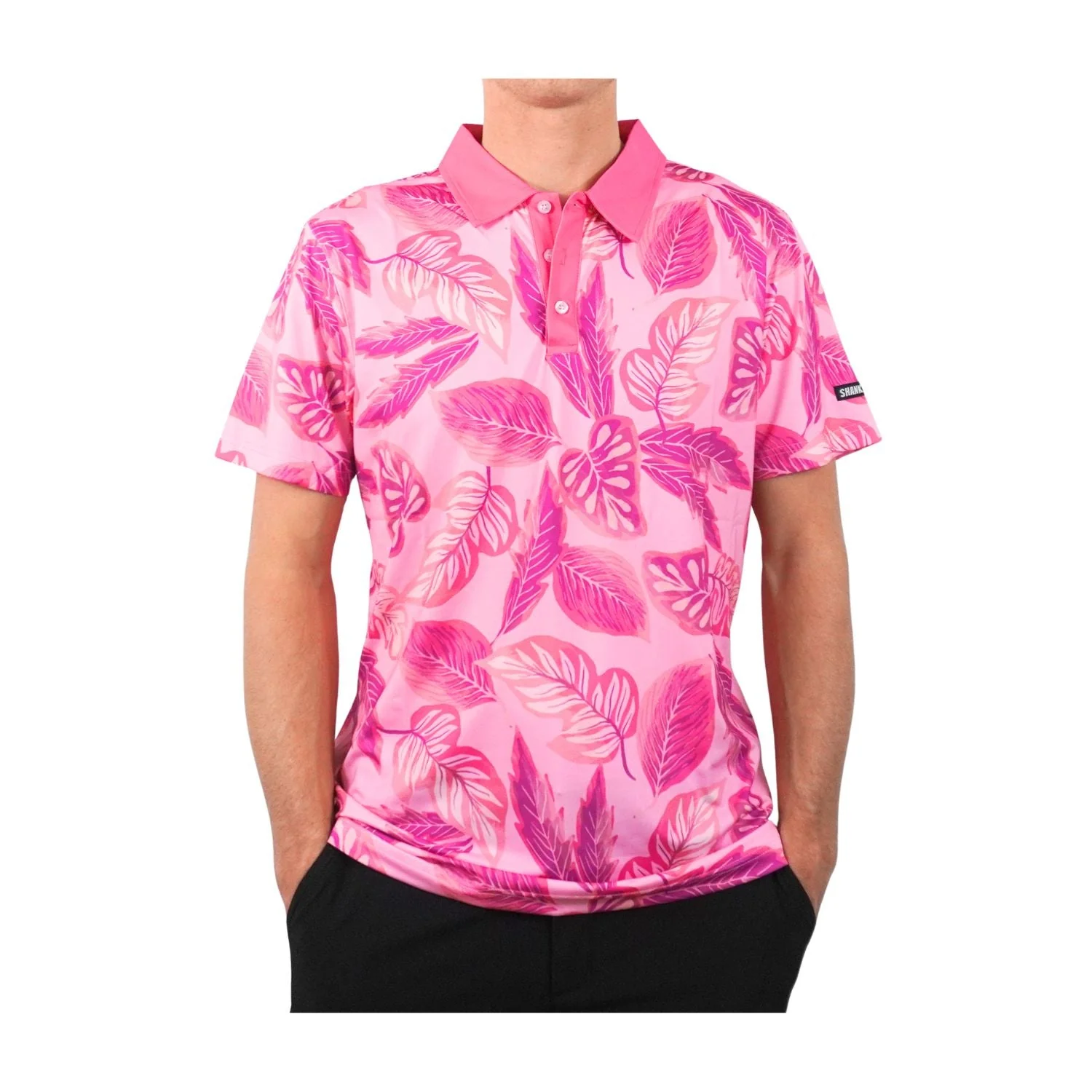 Pink Floral Polo - Image 3