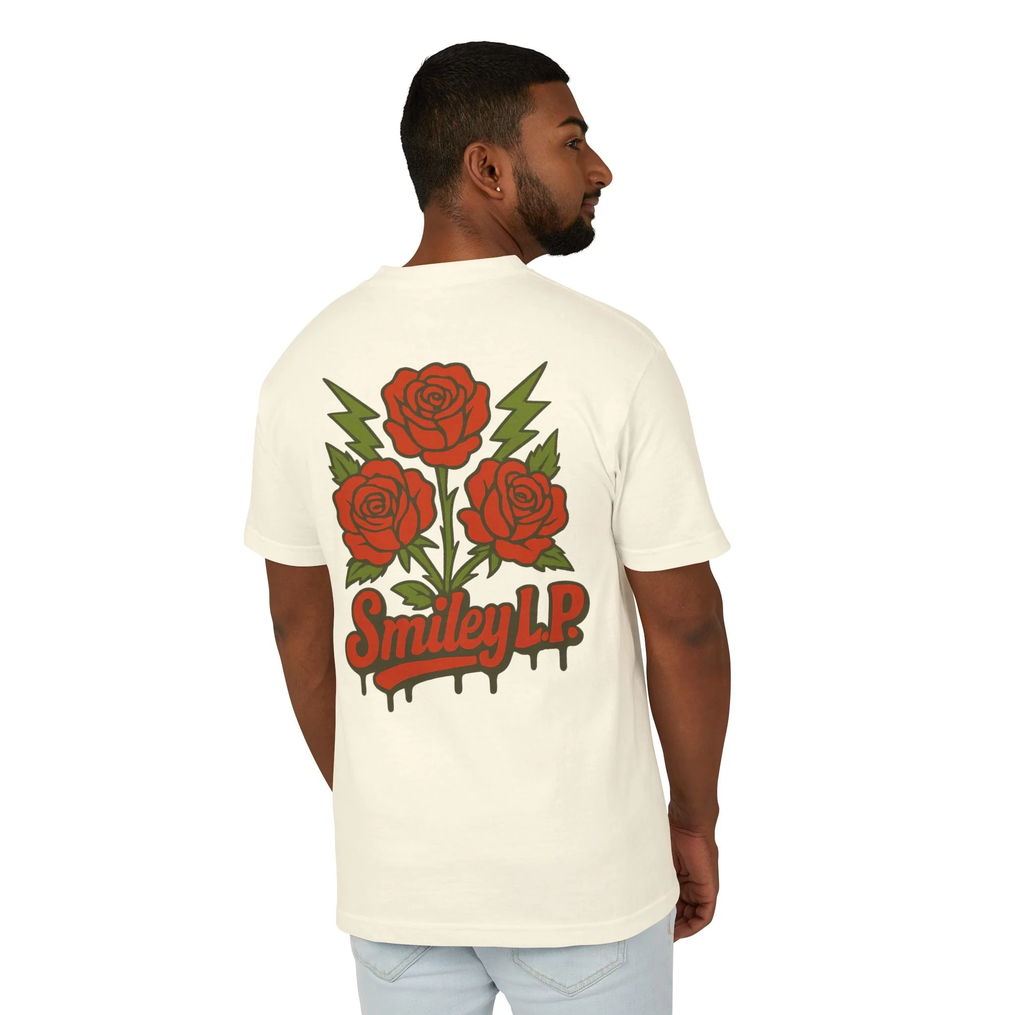 Roses-Unisex Heavyweight Cotton Tee - Image 2